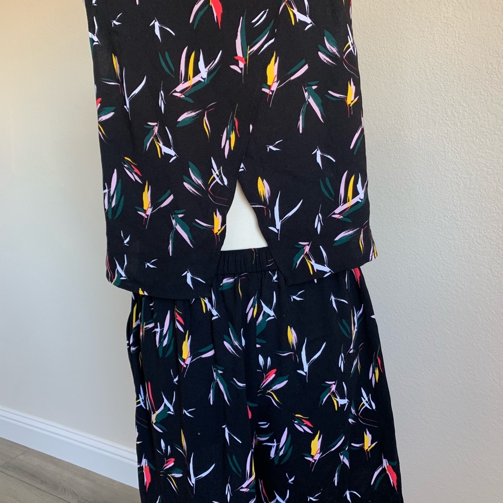 Halogen Black patterned Romper- Large - Picture 4 of 6